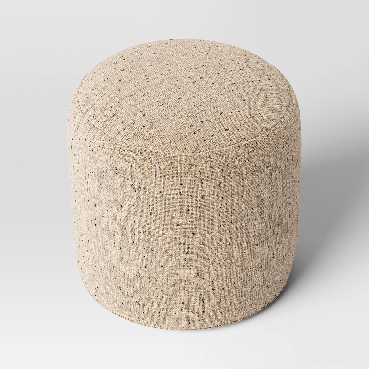 Speckled Pouf Ottoman Speckled Beige