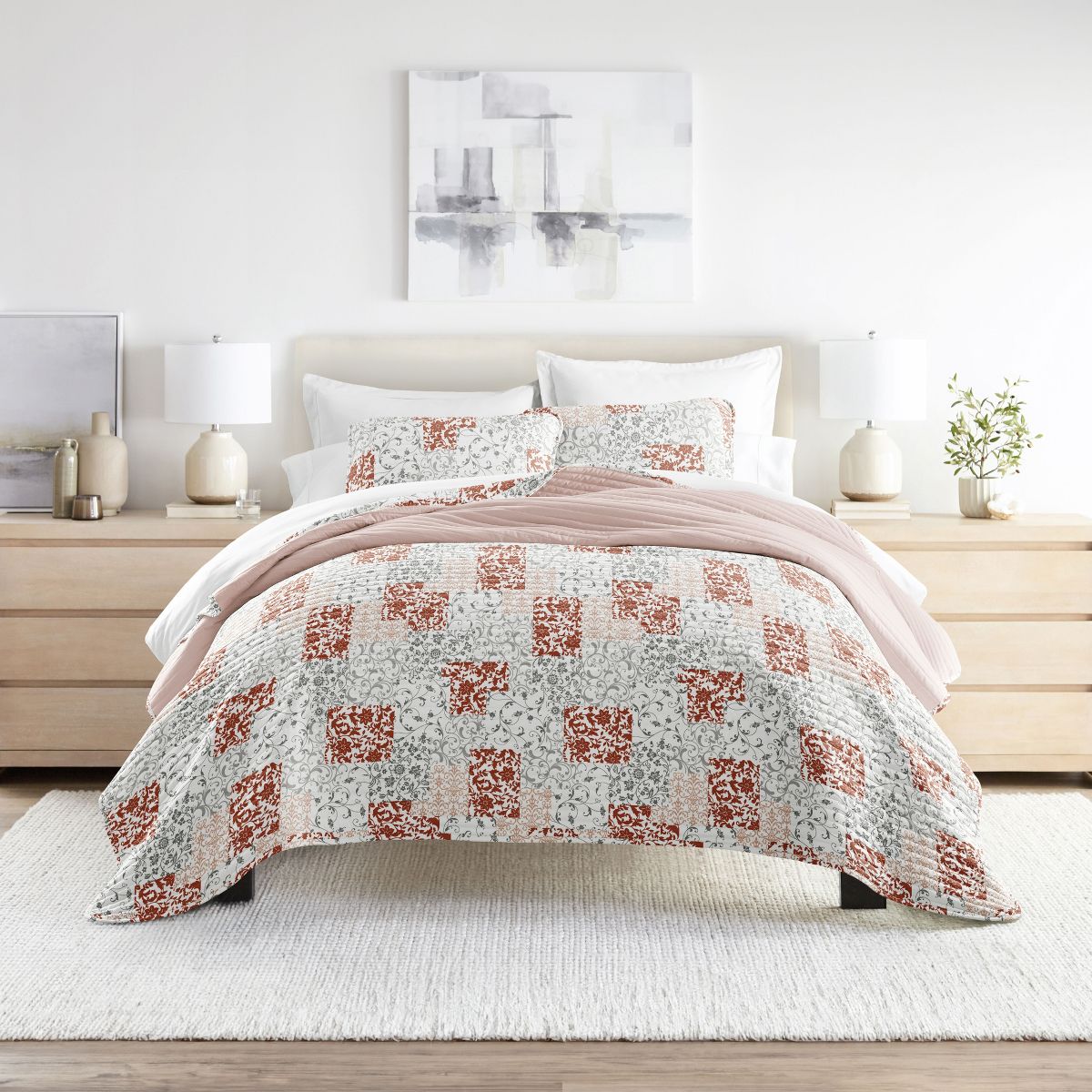 Luxury Lightweight Reversible Quilted Coverlet Set