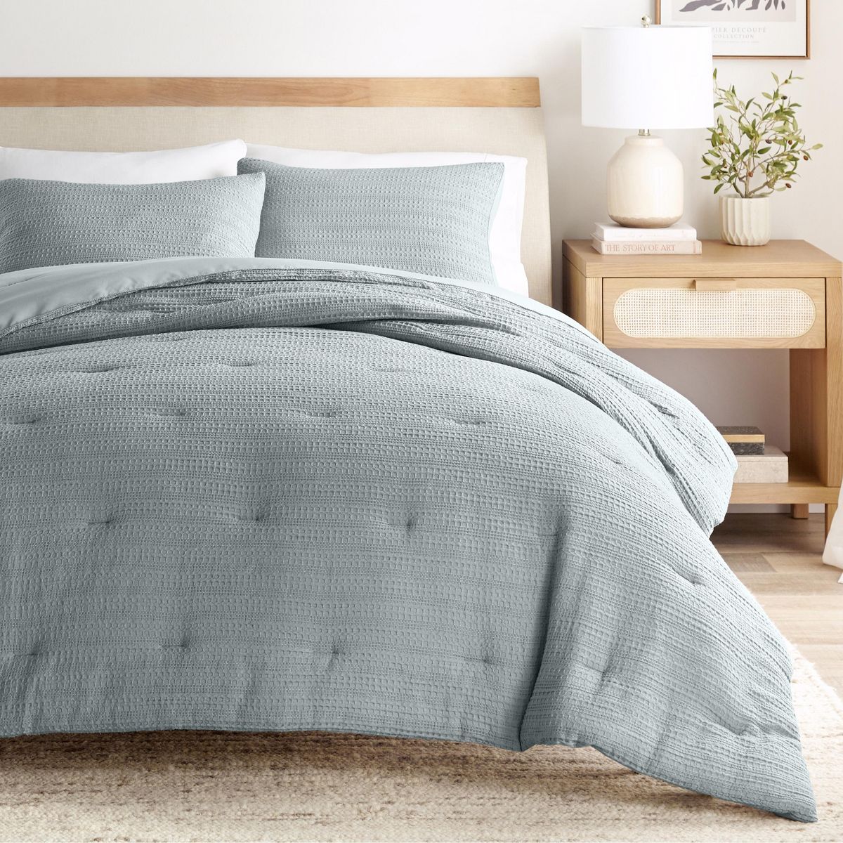 Waffle Textured Comforter Set All Season