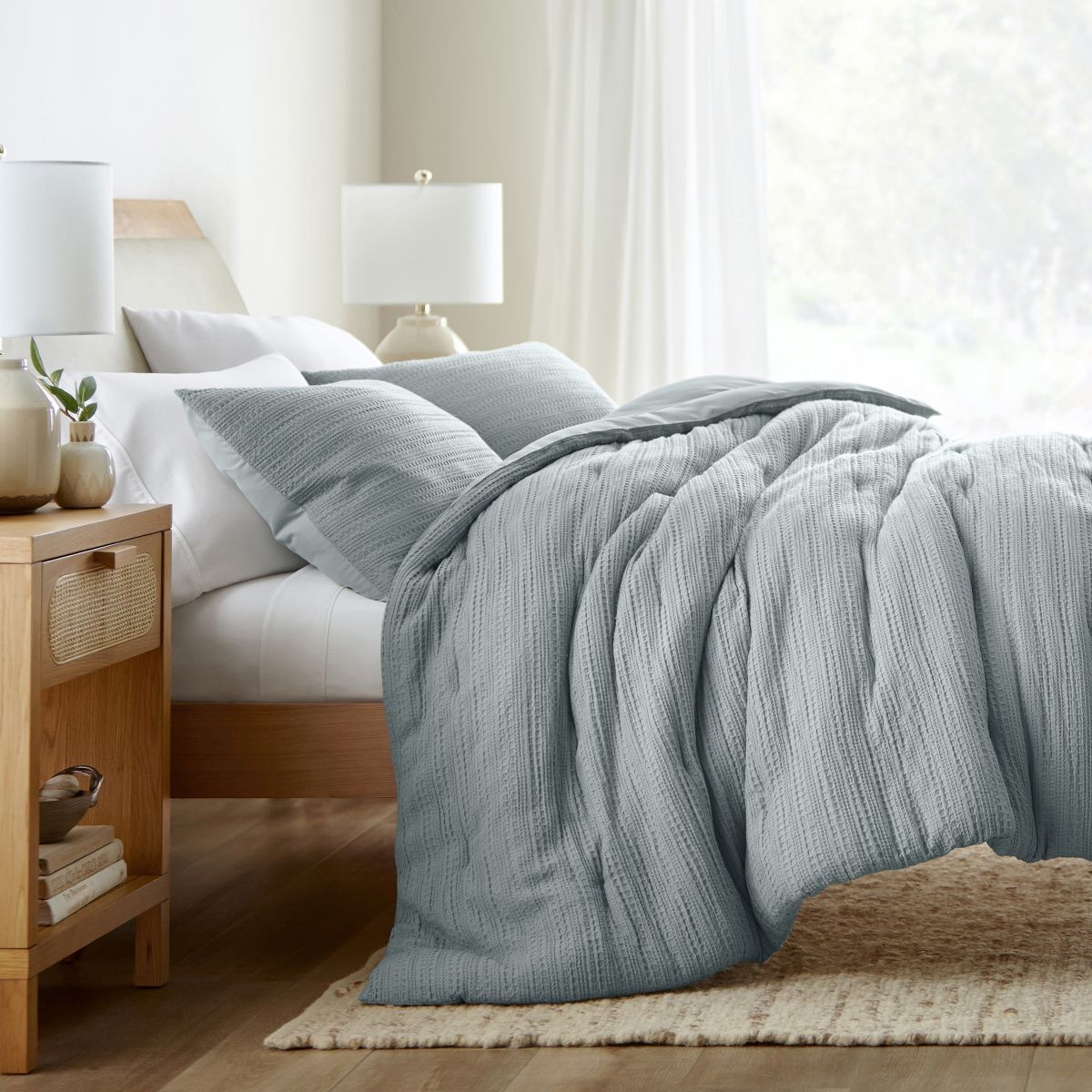 Waffle Textured Comforter Set All Season