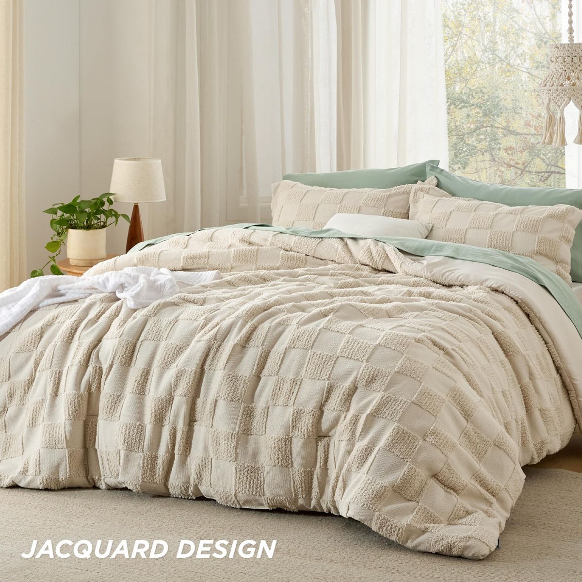 ufted Boho Bedding Set