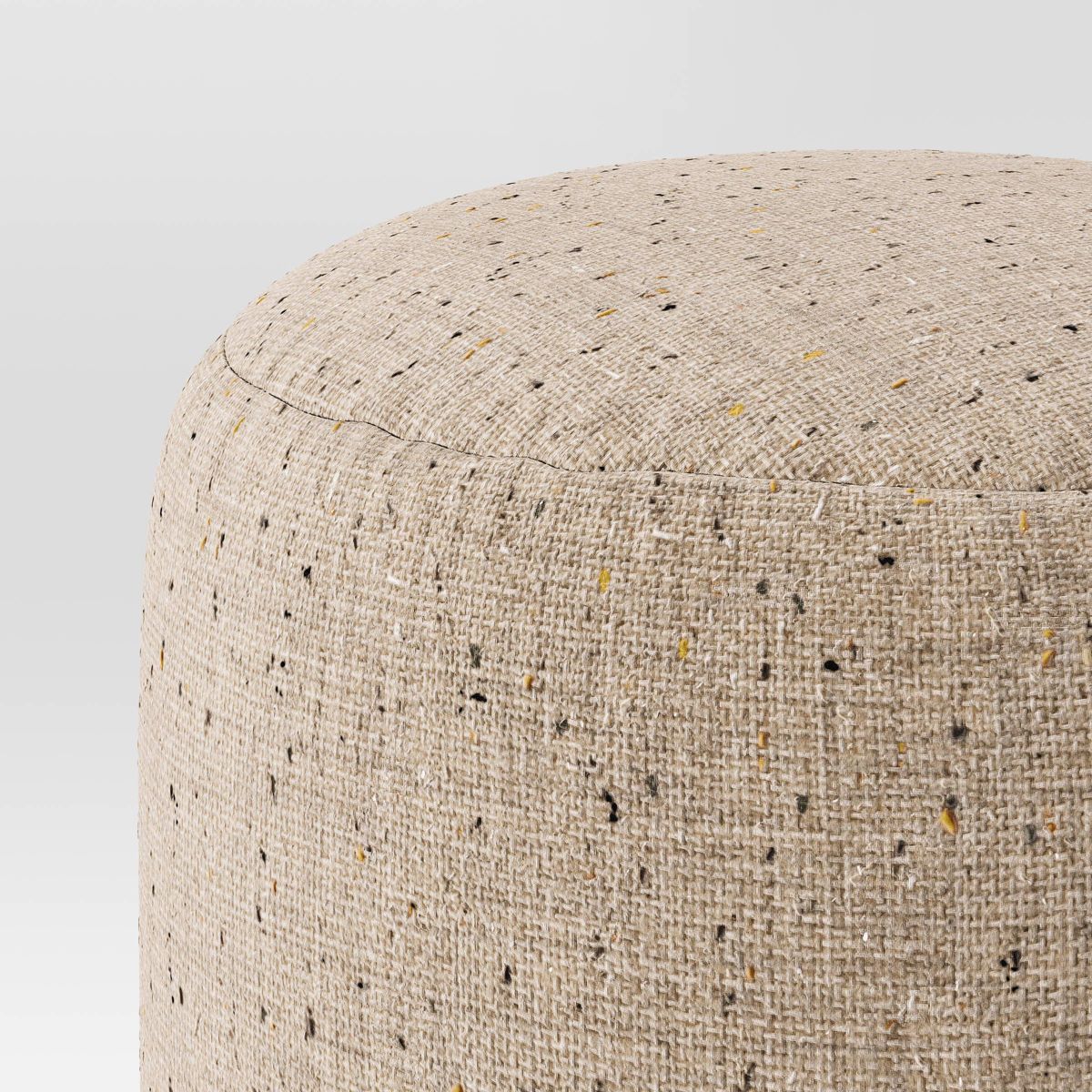 Speckled Pouf Ottoman Speckled Beige