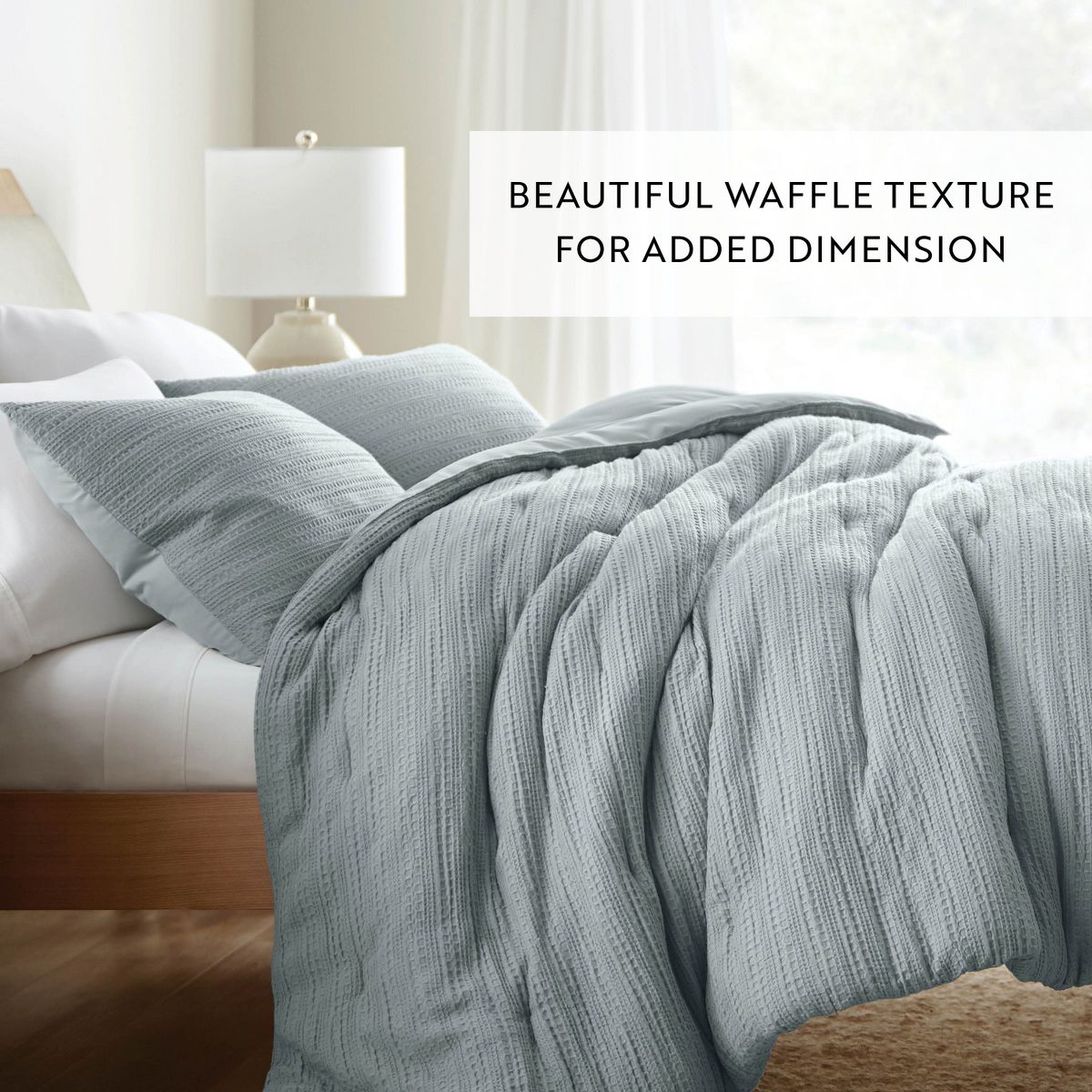 Waffle Textured Comforter Set All Season