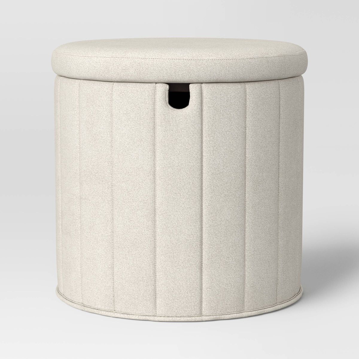 Folding Round Storage Ottoman