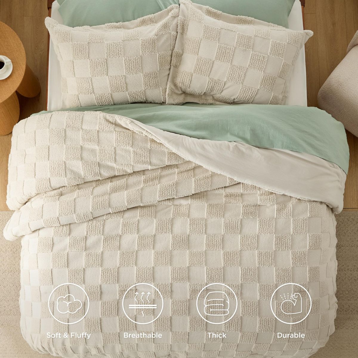 ufted Boho Bedding Set